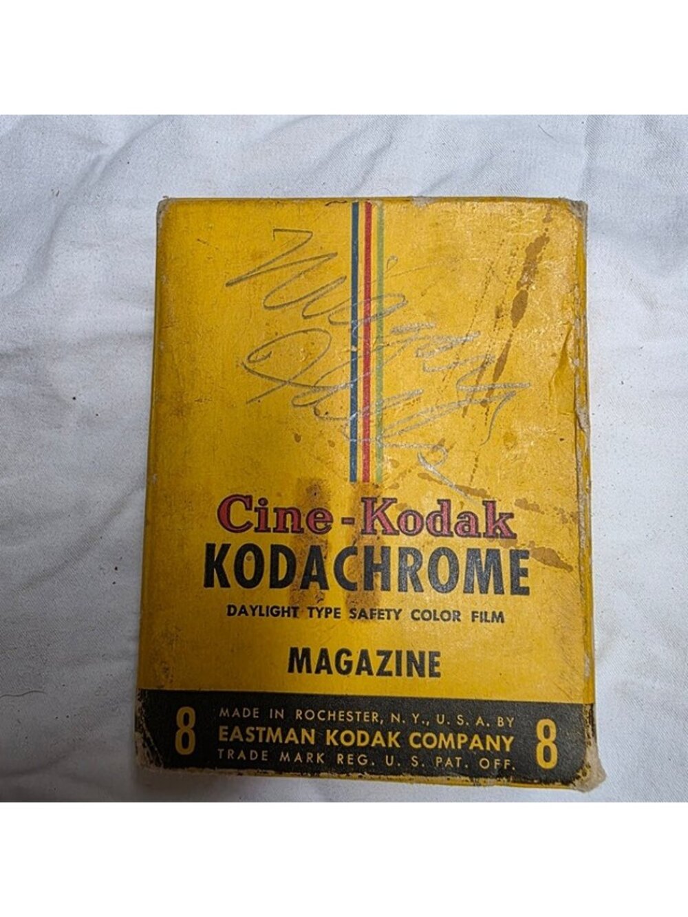 Vintage 1950 Cine-Kodak 8mm Film Box - Comdr. L.F. Noble NAS Pensacola